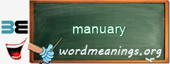 WordMeaning blackboard for manuary